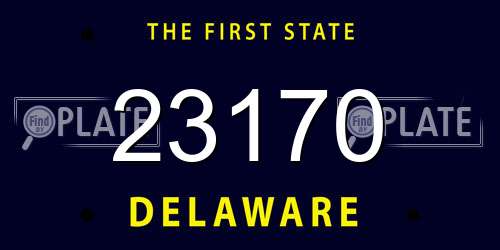 23170 Delaware License Plate