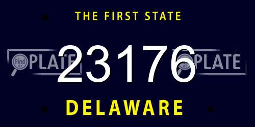 23176 Delaware License Plate