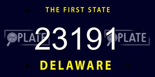 23191 Delaware License Plate