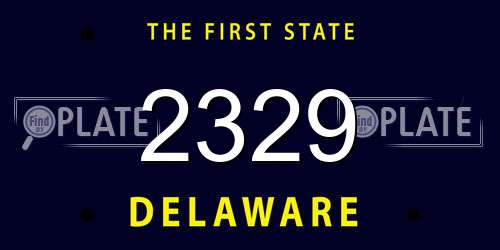2329 Delaware License Plate