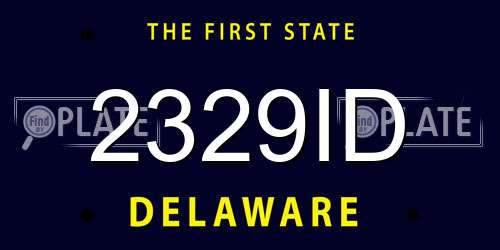 2329ID Delaware License Plate