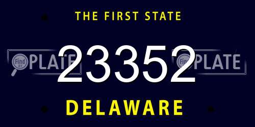23352 Delaware License Plate