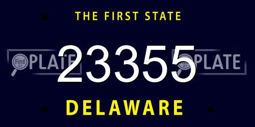 23355 Delaware License Plate