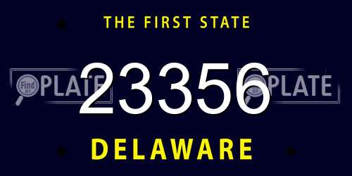 23356 Delaware License Plate