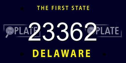 23362 Delaware License Plate