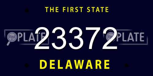23372 Delaware License Plate