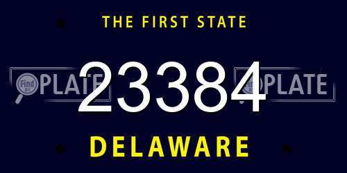 23384 Delaware License Plate