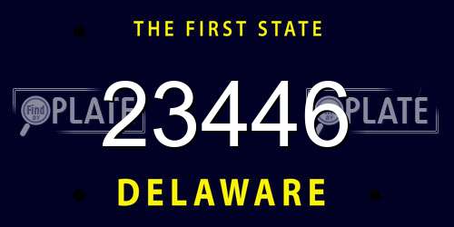 23446 Delaware License Plate