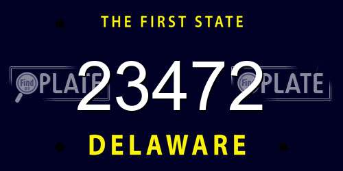 23472 Delaware License Plate