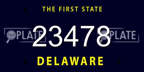 23478 Delaware License Plate
