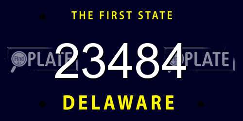 23484 Delaware License Plate