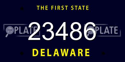 23486 Delaware License Plate