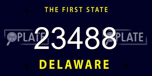 23488 Delaware License Plate