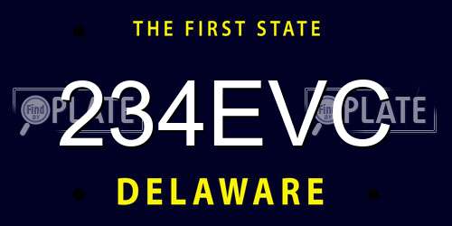 234EVC Delaware License Plate