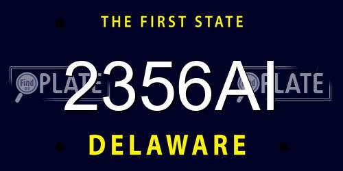 2356AI Delaware License Plate