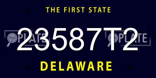 23587T2 Delaware License Plate