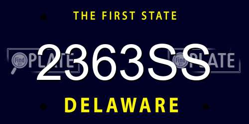 2363SS Delaware License Plate