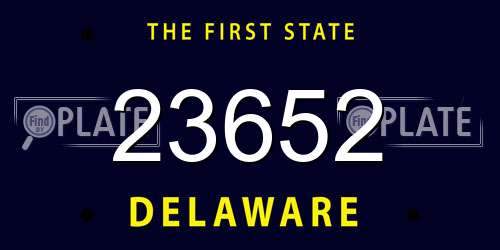 23652 Delaware License Plate