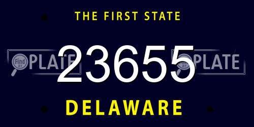 23655 Delaware License Plate
