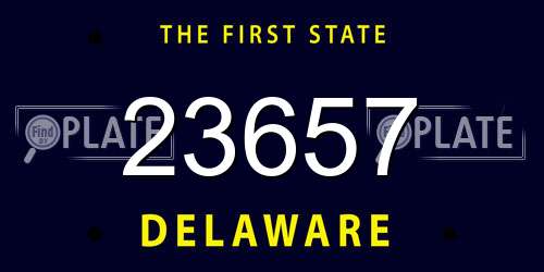23657 Delaware License Plate