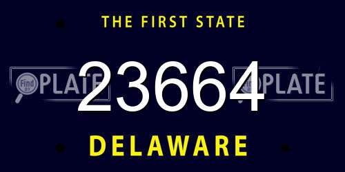 23664 Delaware License Plate