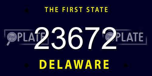 23672 Delaware License Plate