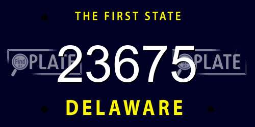 23675 Delaware License Plate