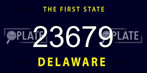 23679 Delaware License Plate