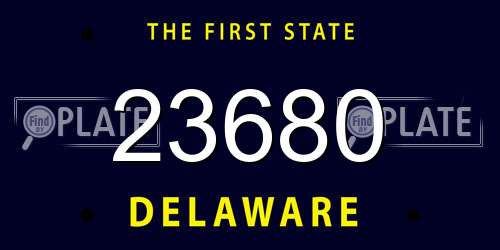 23680 Delaware License Plate