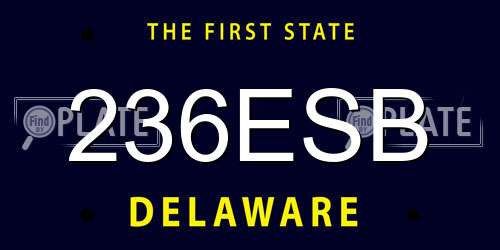 236ESB Delaware License Plate