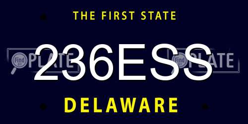 236ESS Delaware License Plate