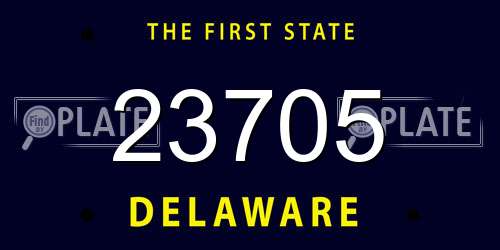 23705 Delaware License Plate
