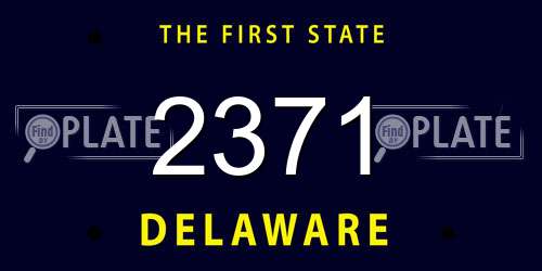 2371 Delaware License Plate