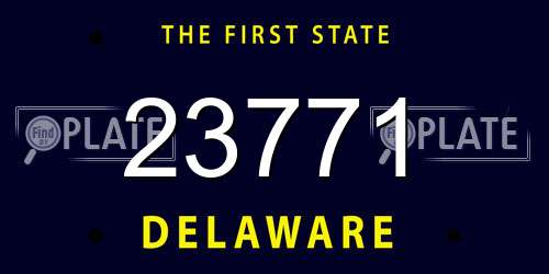 23771 Delaware License Plate