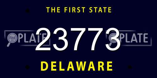 23773 Delaware License Plate