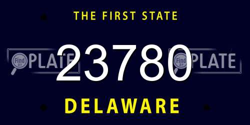 23780 Delaware License Plate