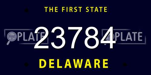 23784 Delaware License Plate