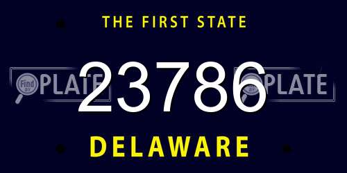 23786 Delaware License Plate