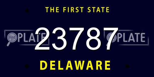 23787 Delaware License Plate