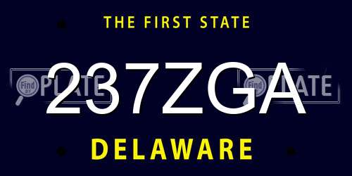 237ZGA Delaware License Plate