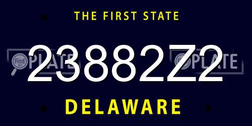 23882Z2 Delaware License Plate