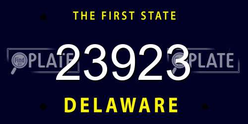 23923 Delaware License Plate