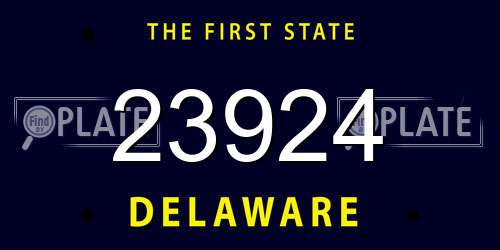 23924 Delaware License Plate