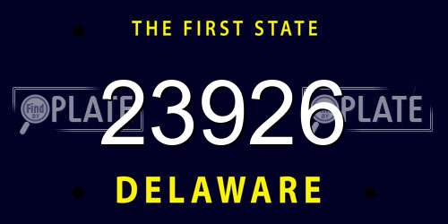 23926 Delaware License Plate