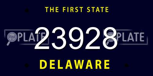 23928 Delaware License Plate