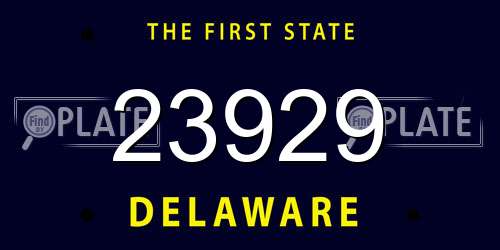 23929 Delaware License Plate
