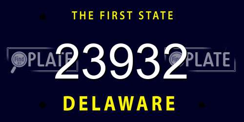 23932 Delaware License Plate
