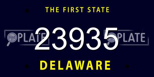 23935 Delaware License Plate