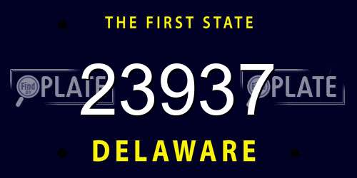 23937 Delaware License Plate