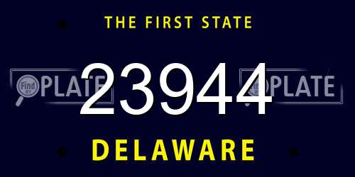 23944 Delaware License Plate
